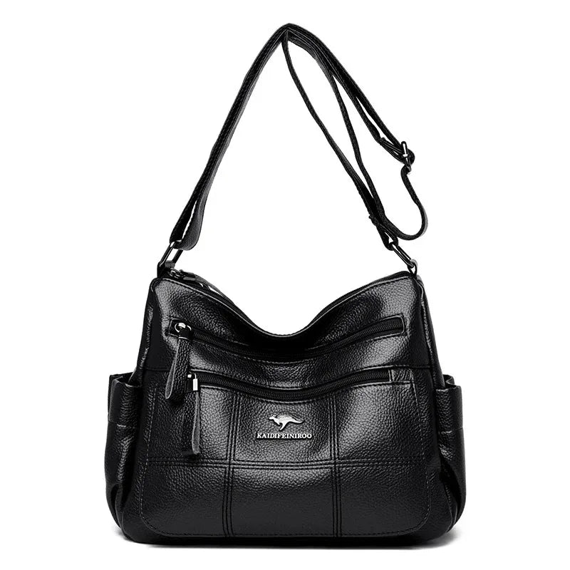 Bolsas de luxo feito de couro macio, Bolsas femininas Designer 3 camadas.