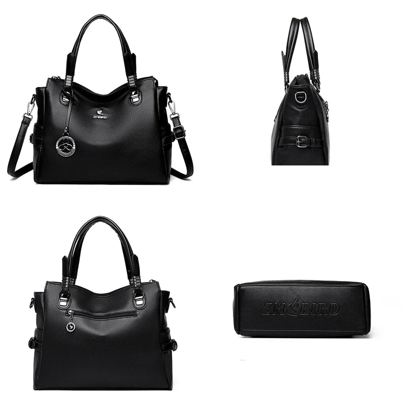 Bolsas de luxo feito de couro macio, Bolsas femininas Designer 3 camadas.